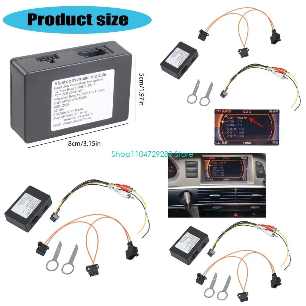 

Замена Aux Audios входные декодеры Box Bluetooth-совместимый музыкальный адаптер