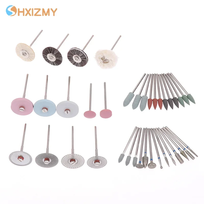 

38Pcs Dental Bur Composite Polishing Grinding Kit PK Applied To Laborary DIY Hobbies Diamond Burs Brush Dentist Tool