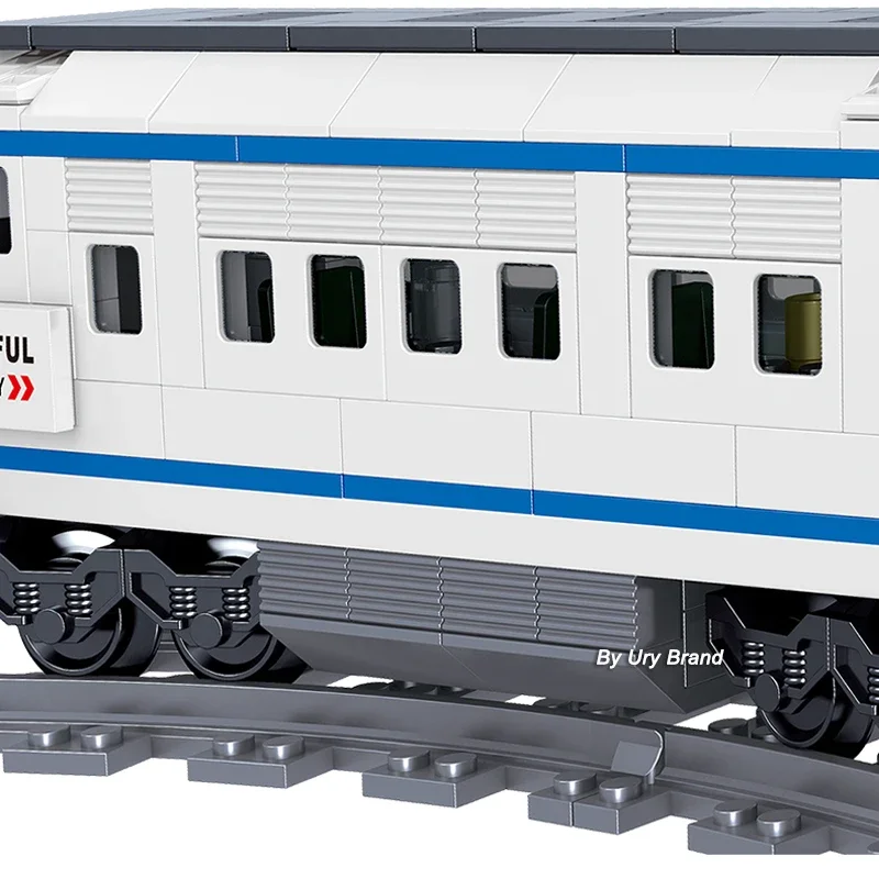 Mantenimiento de tren técnico, modelo avanzado, función de potencia de carril urbano, pistas de Motor, Juguetes de bloques de construcción para niños, MOC EXPERT