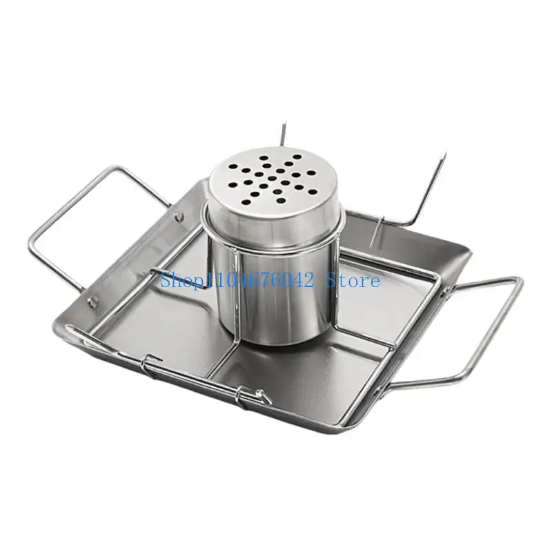 

5asd Rustless Steel Turkey Roasting Rack with Base Tray for Large Birds BBQ Grilling