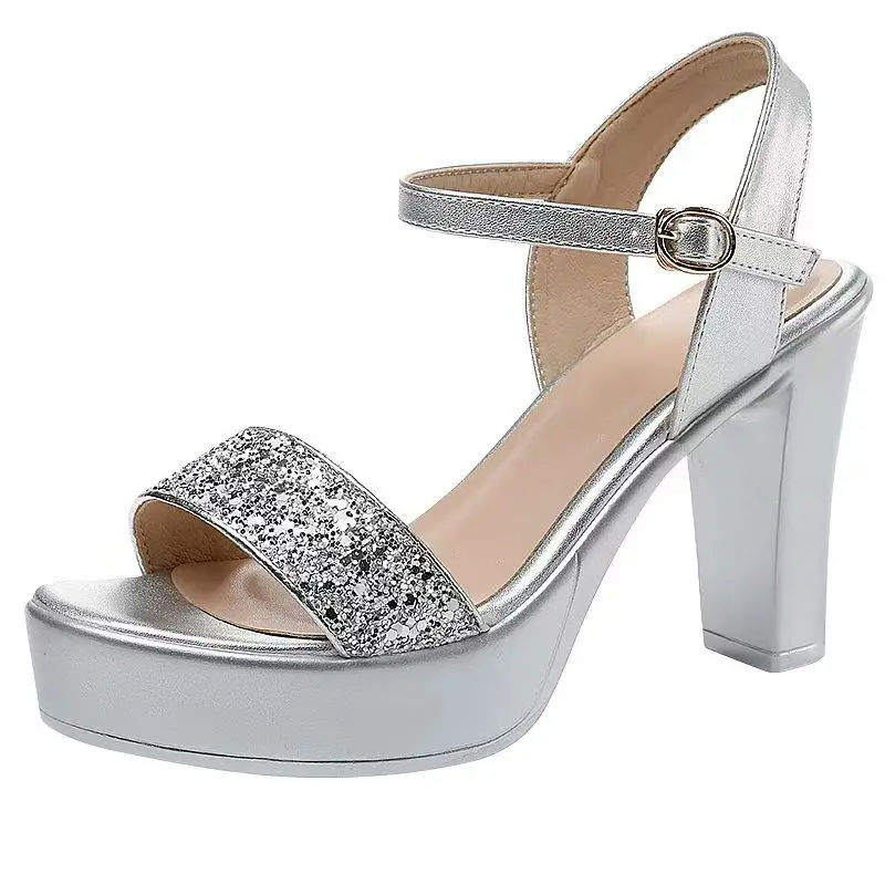 

Шикарные сандалии на высокой платформе, размеры 33–43, женская летняя обувь на высоком каблуке, женская обувь для вечеринок, дизайнерская роскошная женская обувь