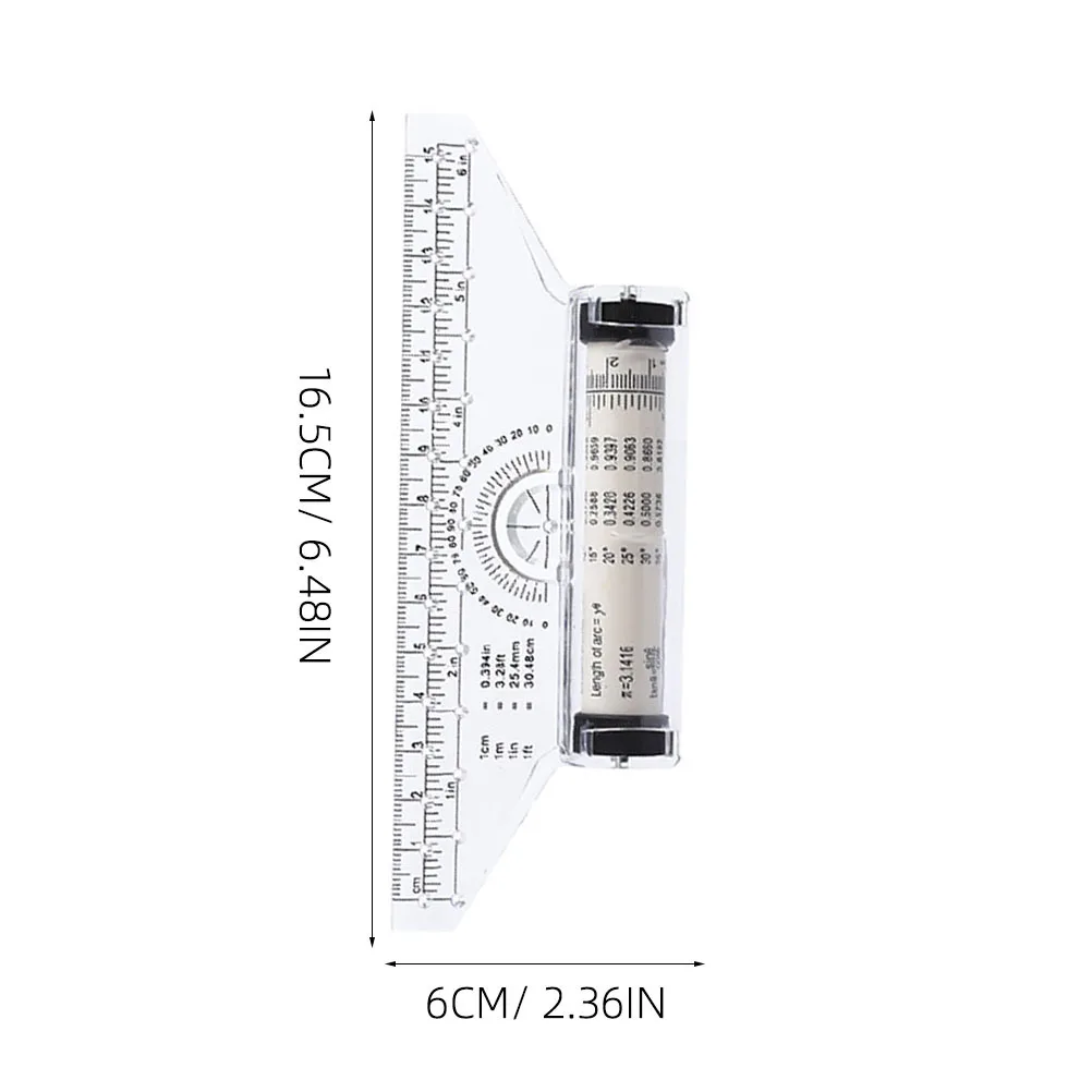 مسطرة رسم متوازية أداة قياس بلاستيكية متعددة الوظائف لتصميم دقيق وسريع الفعالة ومحمول ومتعدد الاستخدامات #6