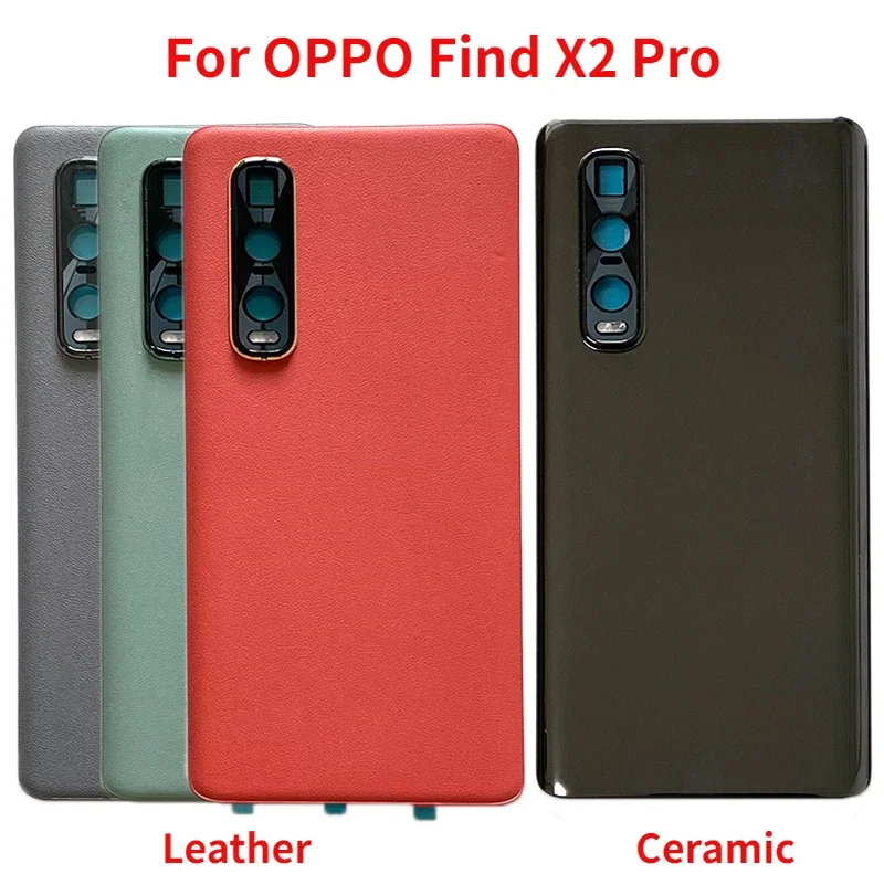 

Original Housing For Oppo Find X2 Pro CPH2025 PDEM30 OPG01 Battery Back Cover Rear Door Case with Camera Glass Frame Sticker