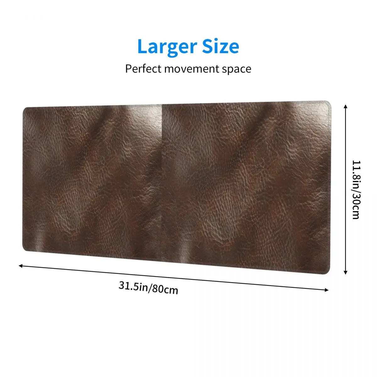 Large Mouse Pad Dark Brown Leather Effect Material Gamer PC Laptop Mats Keyboard Carpet Computer Gaming Office Desk Mat