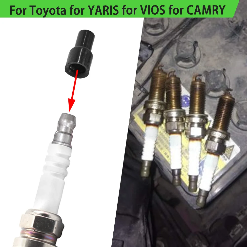 1/4/10 Pcs Spark Plug Cap Connector Ignition Coil Rubber Plugs Tip Cover 90919-11009 For TOYOTA YARIS VIOS CAMRY