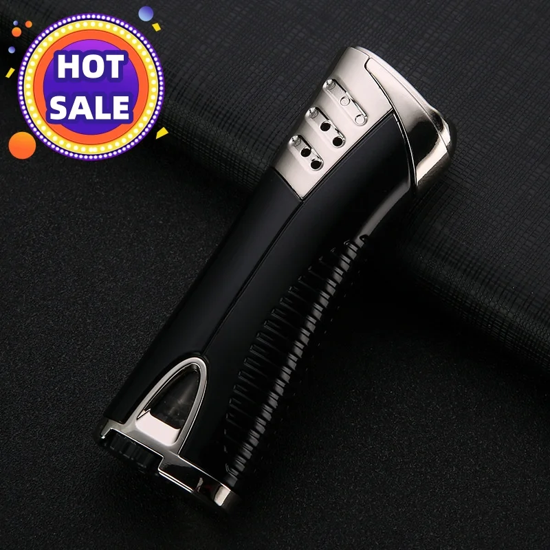 New Creative Windproof Butane Lighter Visual Gas Chamber Direct Injection Turbo Lighter Cigar Cigarette Ignition Tool Men's Gift