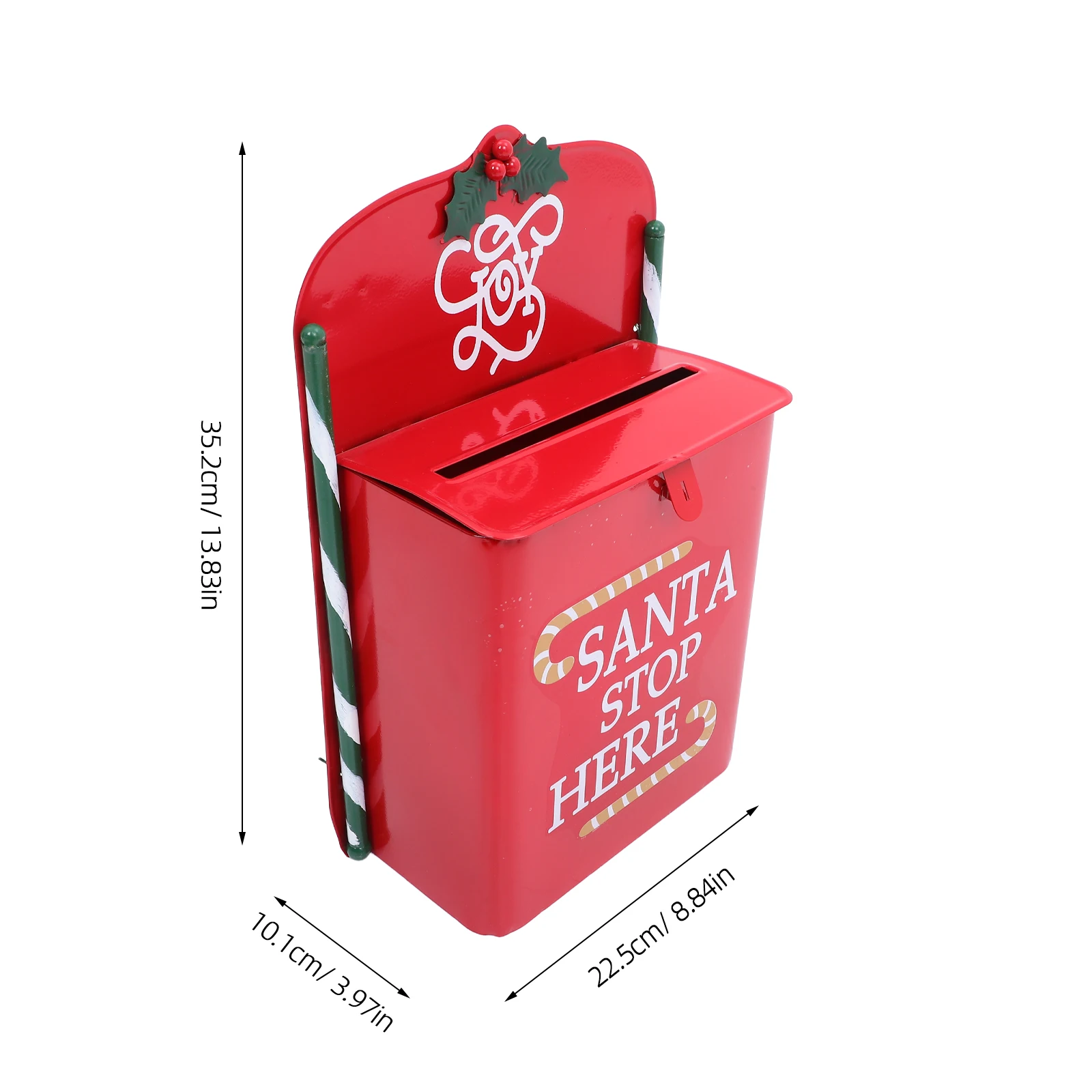 Christmas Outdoor Decor Cute Wall Mailbox Decorations Metal Santa Hanging for Claus Boxes House outside Holiday Home