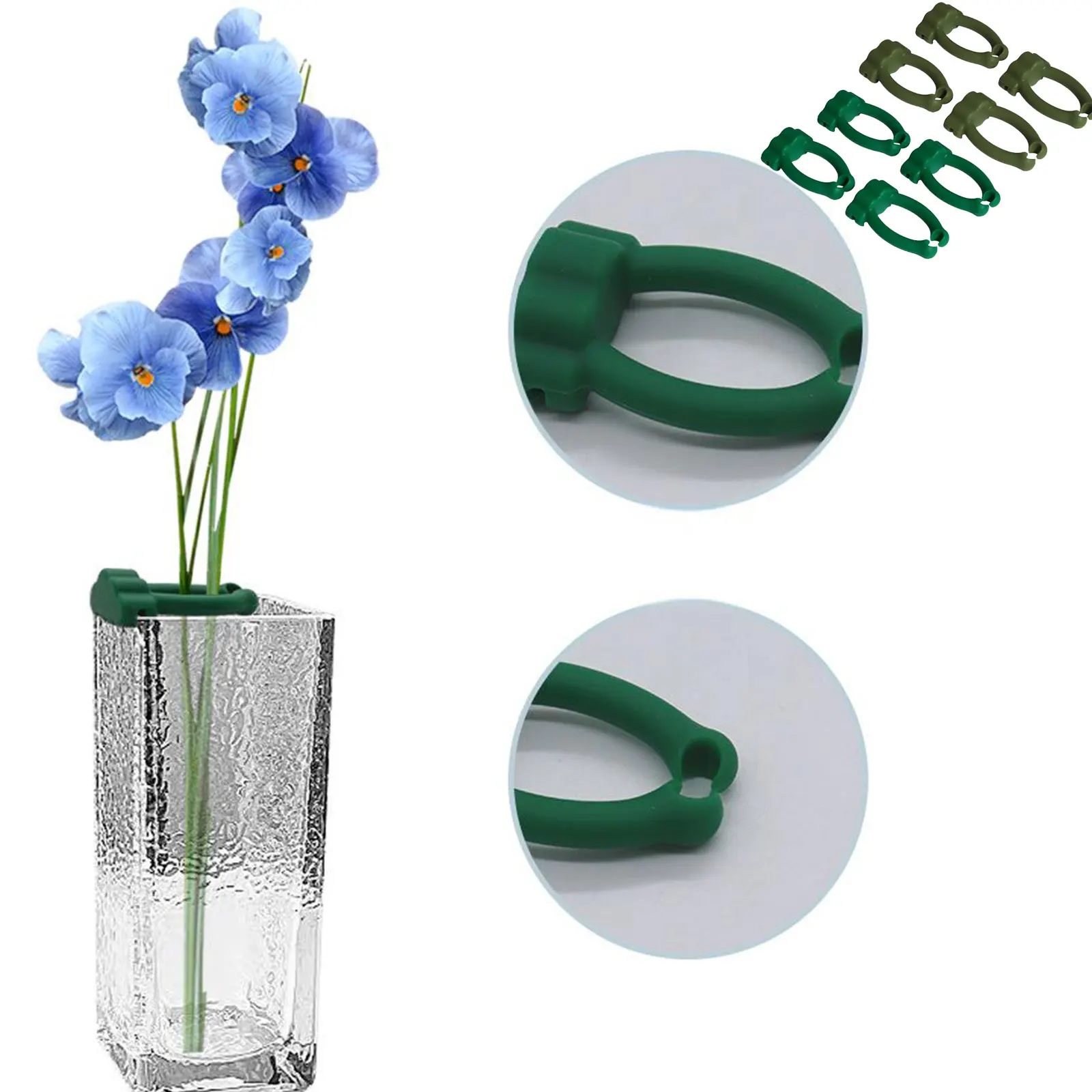 

4 шт., рамка в форме облака, сплошной цвет, рамка для поддержки растений, силиконовая стойка для поддержки растений, аксессуар для рамки для двора