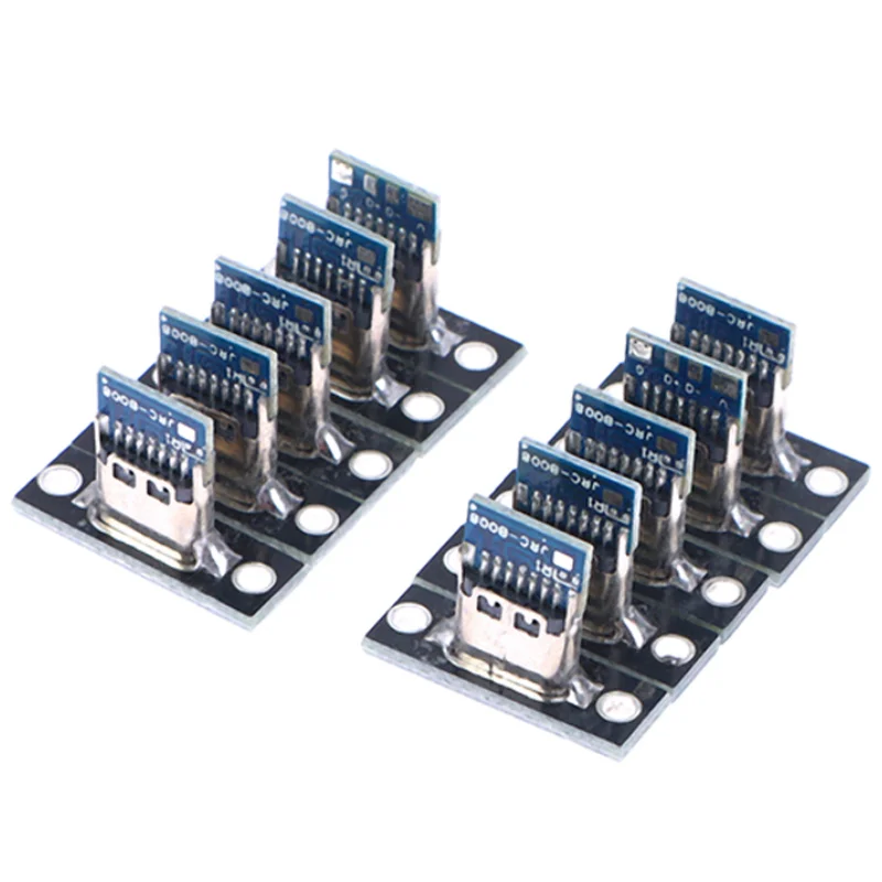 10pcs USB 3.1 Type C Socket With Screw Fixing Plate Type-C USB Jack 3.1 Type-C 2Pin 4Pin Female Connector Jack Charging Port