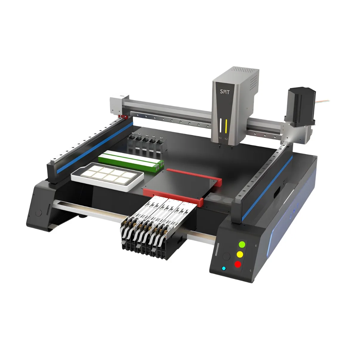 V5 PRO Desktop SMT Pick and Place Machine High Precision 0.05mm Dual Vision 36 Feeder Auto Nozzle Changer PCB Prototyping Tool