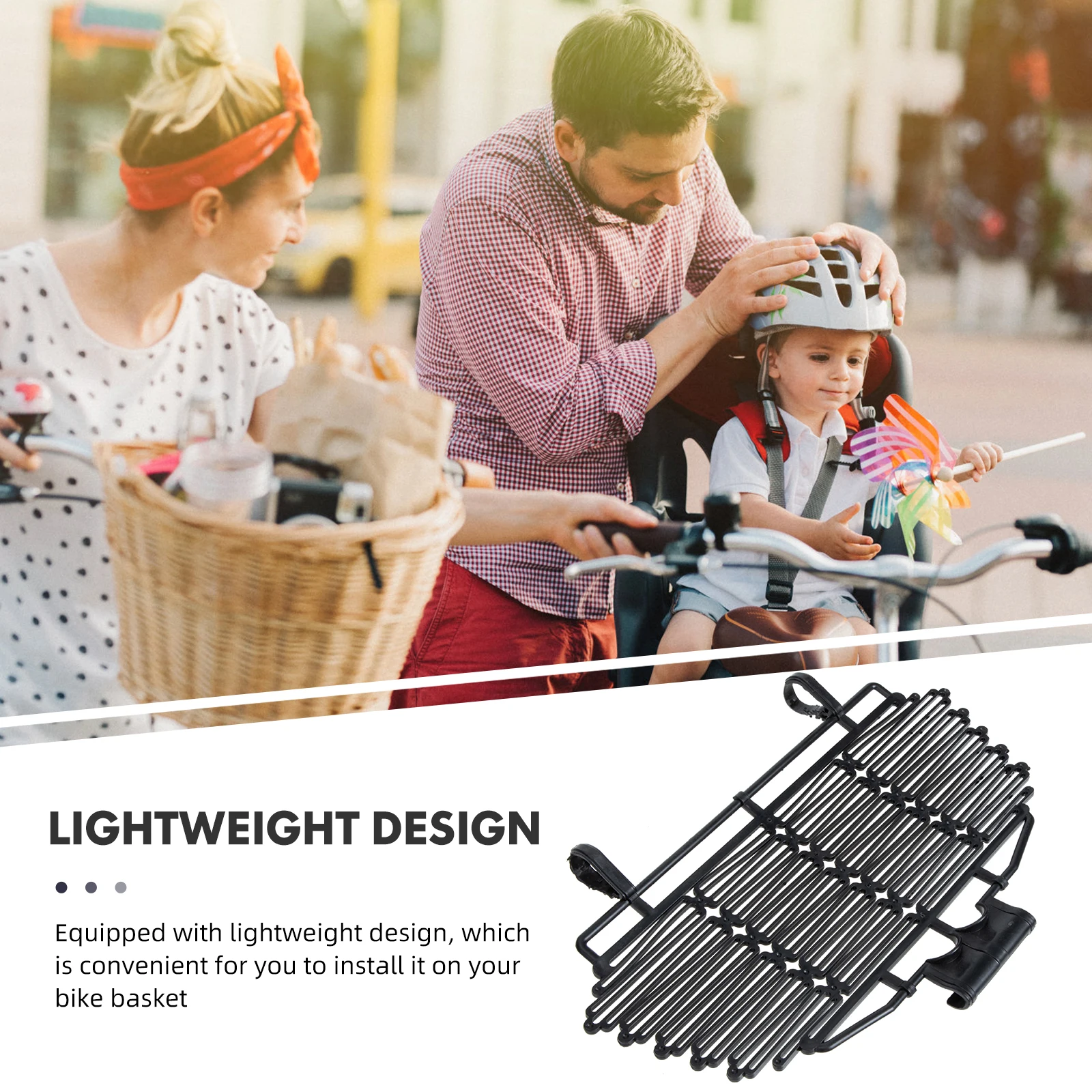 

Folding Bike Basket Cover Front Lid Lightweight Sturdy Plastic Protective Cover For Cycling Sundries Storage Easy Installation