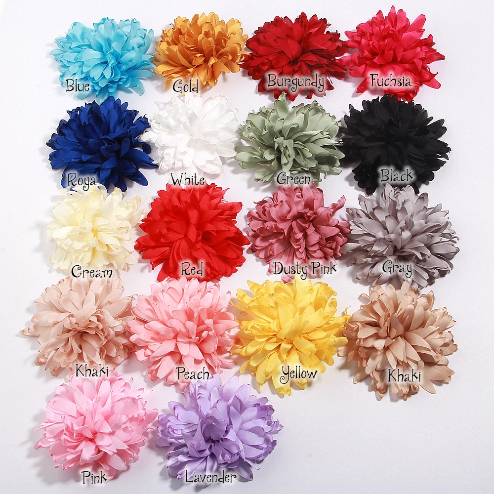 10 センチメートル大シフォン人工模擬生地造花結婚式の装飾女の子帽子アクセサリー DIY 造花