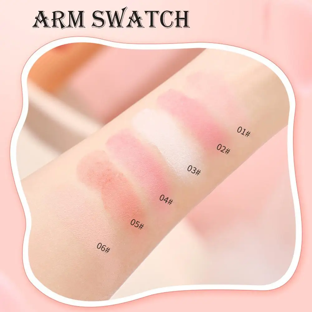 أحمر خدود فردي غير لامع للتحديد والتوهج الطبيعي، لوحة وجه محمولة للخدود وتسليط الضوء على البشرة #5