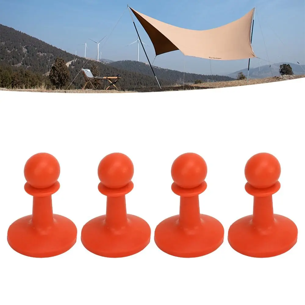 4 Pcs Practical Stable Firm Lightning Protection Cap Anti-Static TPR Anti Thunder Cover Pole Tip Protector Backpacking