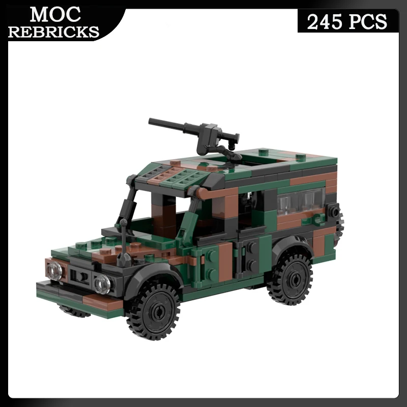 

WW2 Military Serie Weapons Land Rover SNATCH MOC Building Block Personnel Carrier Educational DIY Model Toy Brick Children Gifts