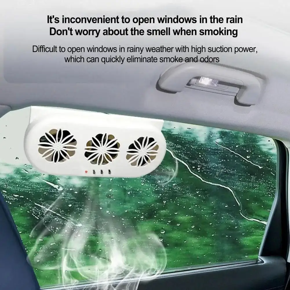 Ventilador de verão para carro Janela Exaustor, Powered Economizando Cooler, Energia Aérea, Radiador Solar, E5p0