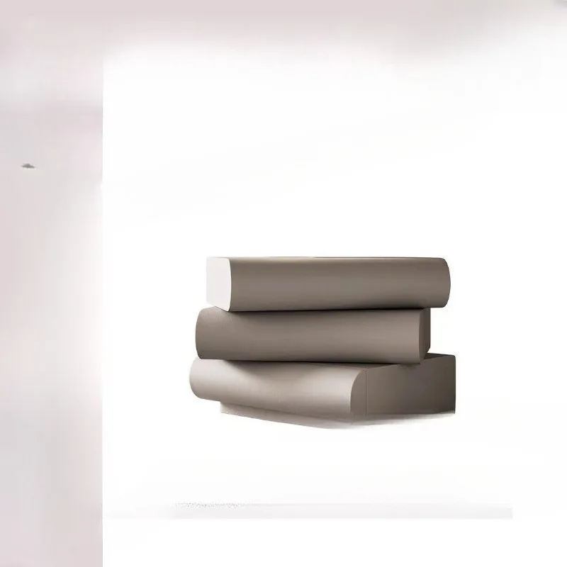 Bedside table Moon half rotatable modern simple solid wood storage cabinet leather three bucket cabinet
