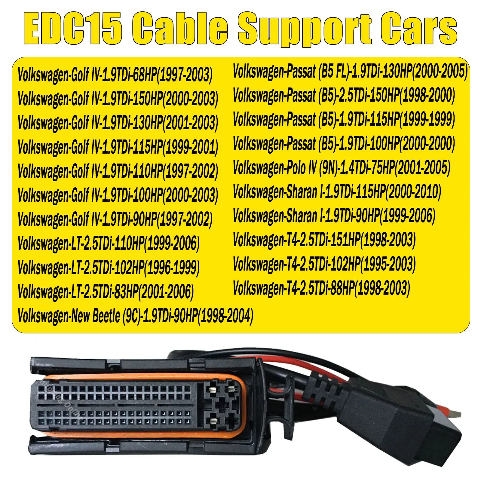 OBD2 Diagnostic Cable For VW/Audi/Skoda 81Pin ECU Programming For Bosch ME7 EDC15 EDC15P EDC15V EDC15VM+ Engine For KESS VCDS
