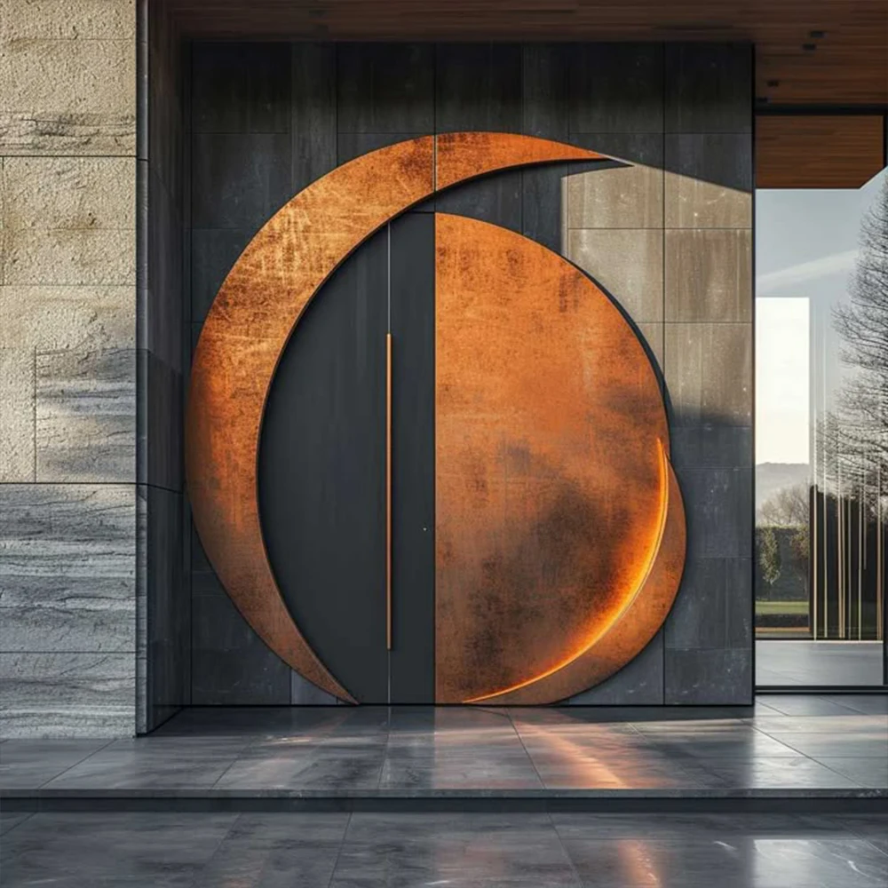 Sixinalu Entrance Doors Exterior Entry Pivot Door Aluminum Profile Aolly Front Casement Door Panel For Home Decor Customize