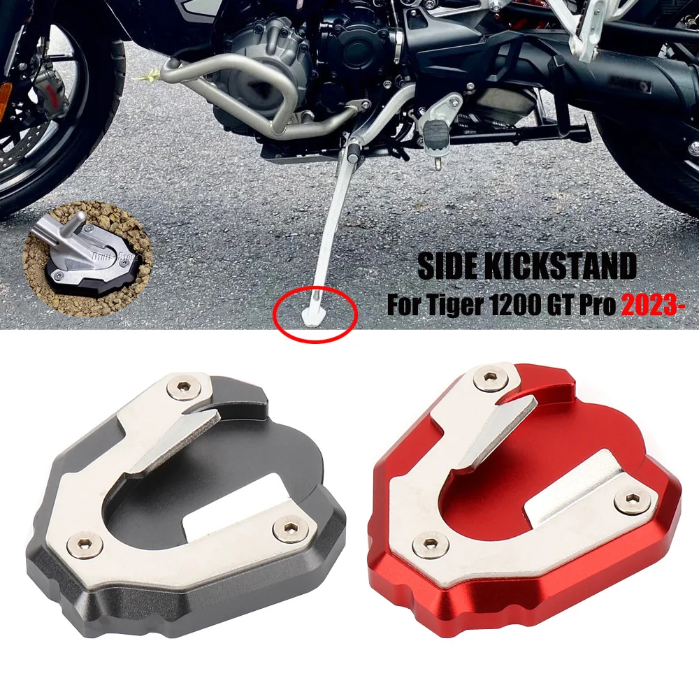 

For Tiger 1200 GT Pro 2023 Motorcycle Accessories Kickstand Foot Side Stand Extension Pad Support Plate For TIGER 1200 GT PRO