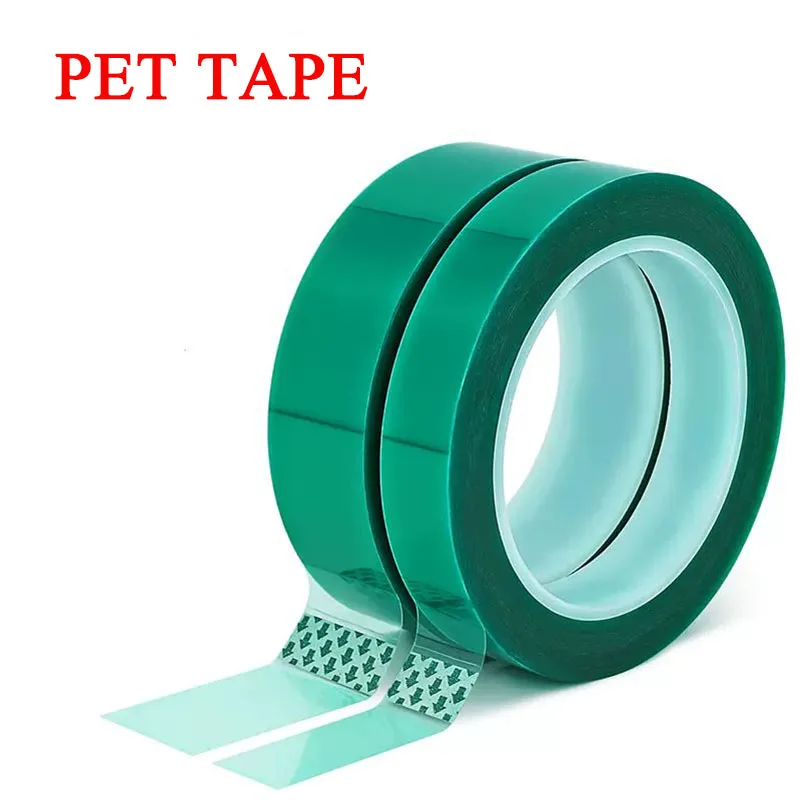 33M/Roll PET Green Tape Polyester High Temp Masking  Tape With Silicone Adhesive Heat Resistant Insulation Protection