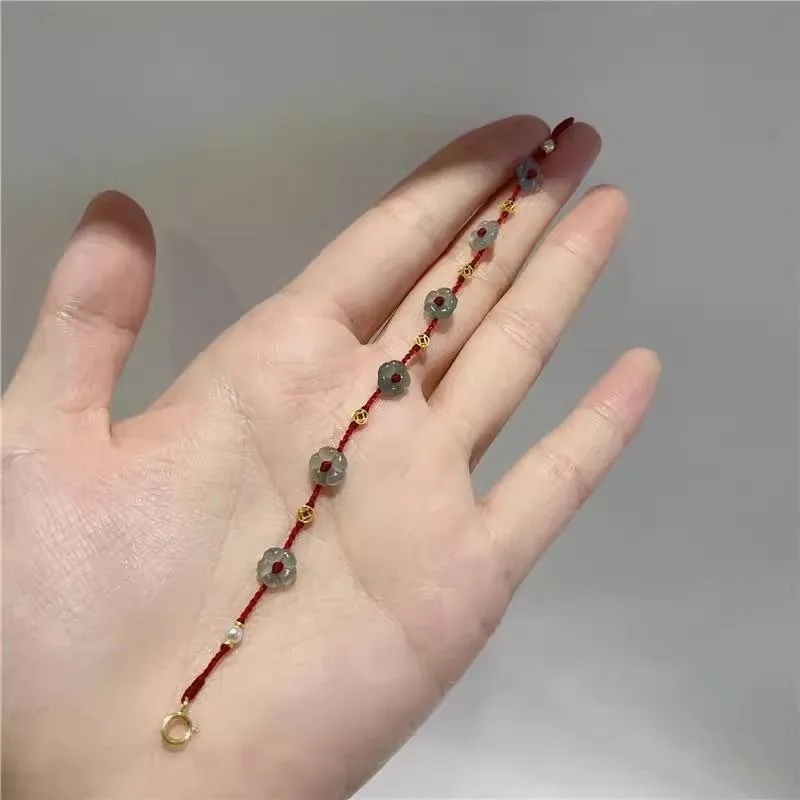 Coin Red Rope Bracelet for Women and Men Simple Versatile Handmade Weaving Couple's Hand Rope Gift Accessories envíos gratis