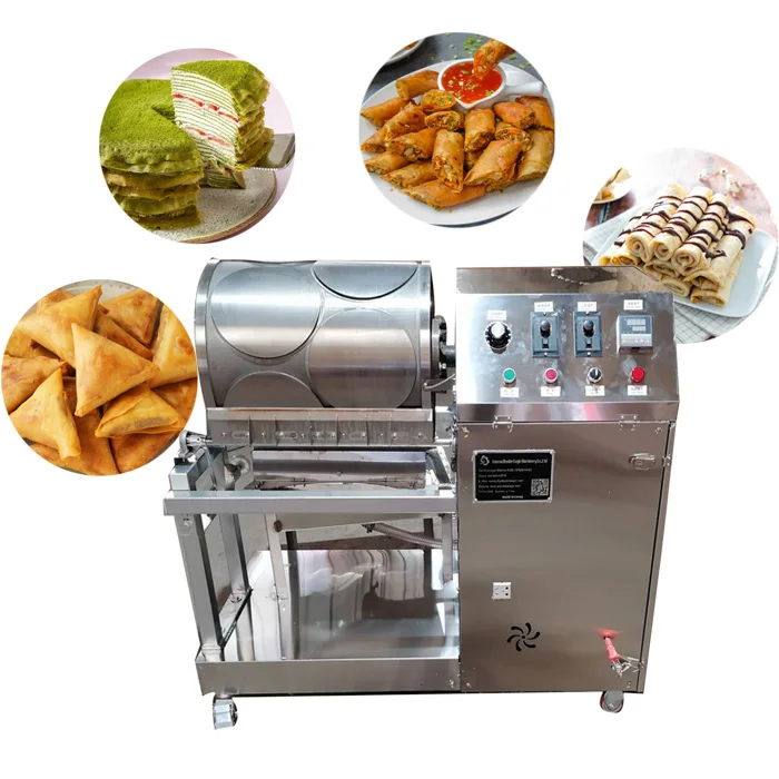 Automatic Lumpia Wrapper Machine Pancake Maker Samosa Sheet Making Popiah Spring Roll Skin Machine