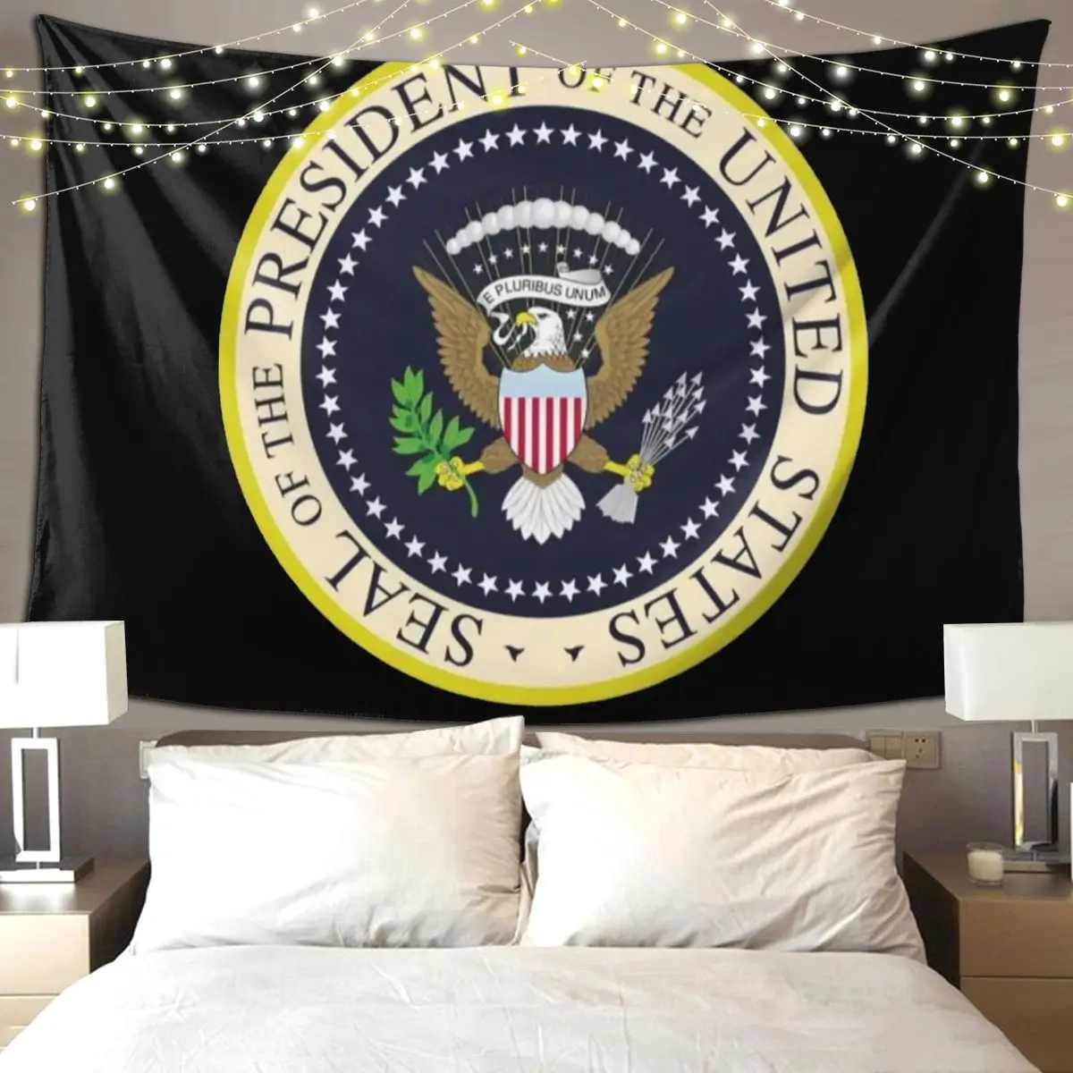 

Печать президента США, гобелен, художественный настенный эстетический домашний декор, гобелены для спальни, общежития, комнаты