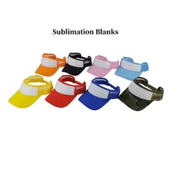 10pcs Fashion Empty Top Hats Sublimation Blank Adjustable Sun Hats Sports Advertising Baseball Caps Fisherman Hat For Print Logo