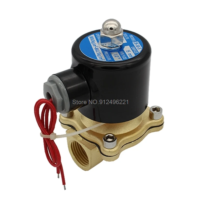 2W Pure Brass Solenoid Valve Water Air Valve 2W-025-08 2W-040-10 2W-160-15 2W-200-20 2W-250-25