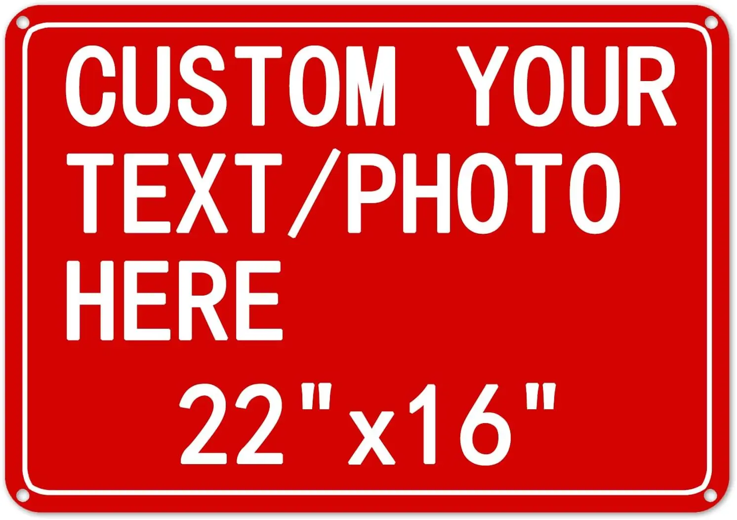 Custom Metal Signs,Aluminum Weatherproof Metal Sign Multiple Sizes Custom Personalized Text Here,Custom Signs For Business,Door 