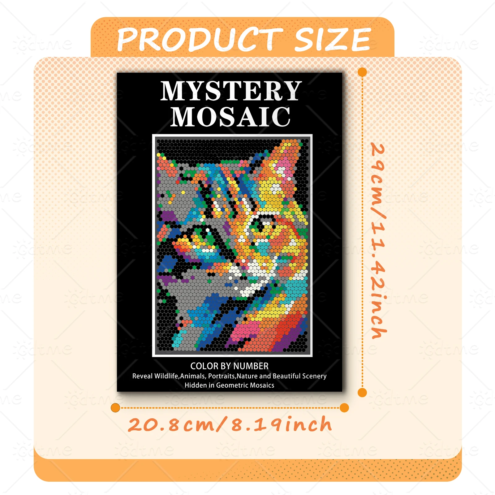  Lustiges Mystery-Mosaik, Pixel-Kunst-Malbuch, Katzen, Entspannung, handgezeichnetes Buch, buntes Graffiti-Malbuch, Katzenliebhaber – Detail 4