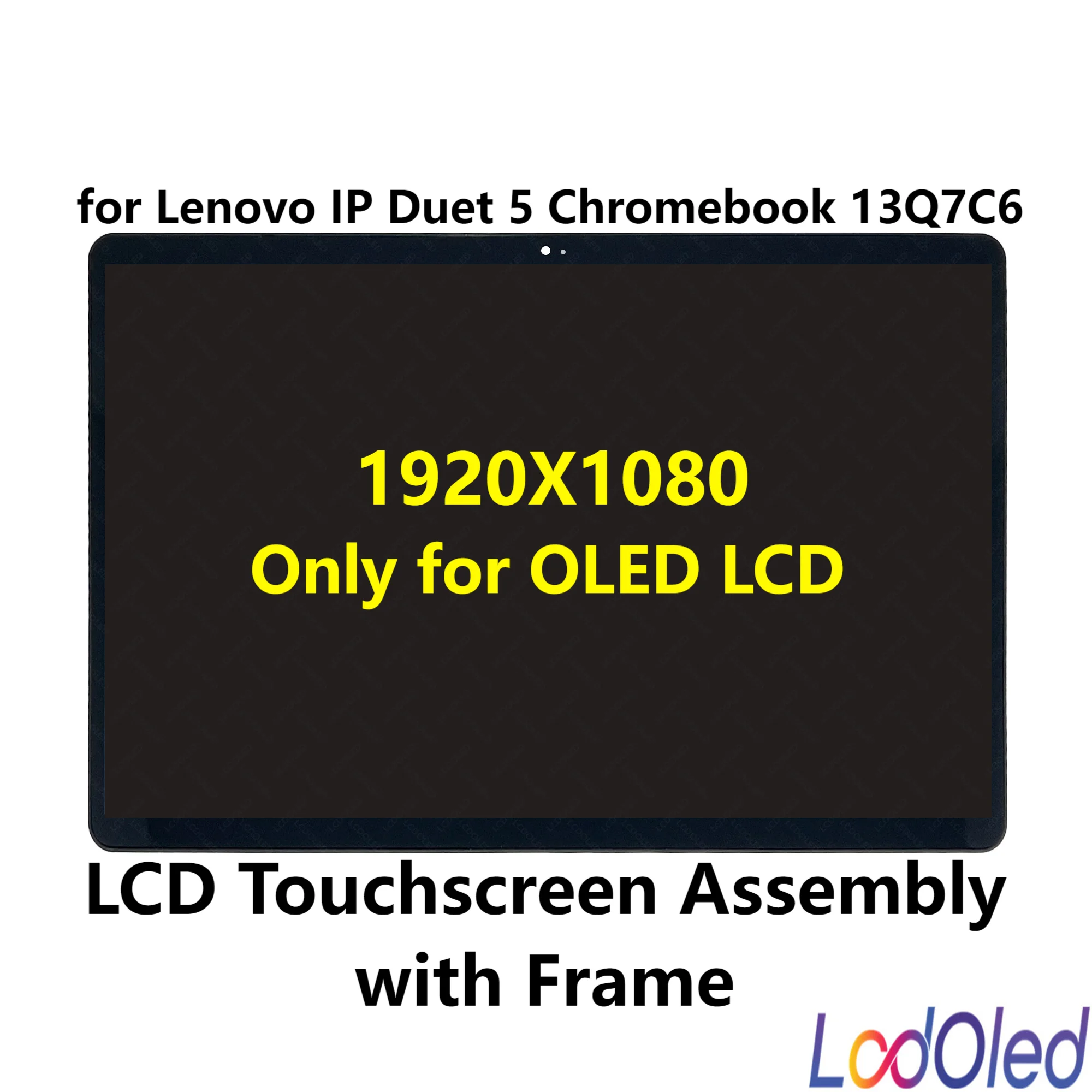 Lcd Touch Screen Display Digitalizador Assembly Fhd para Lenovo Ideapad Duet Chromebook 13.3 82qs000aau 82qs000bau 30 Pinos