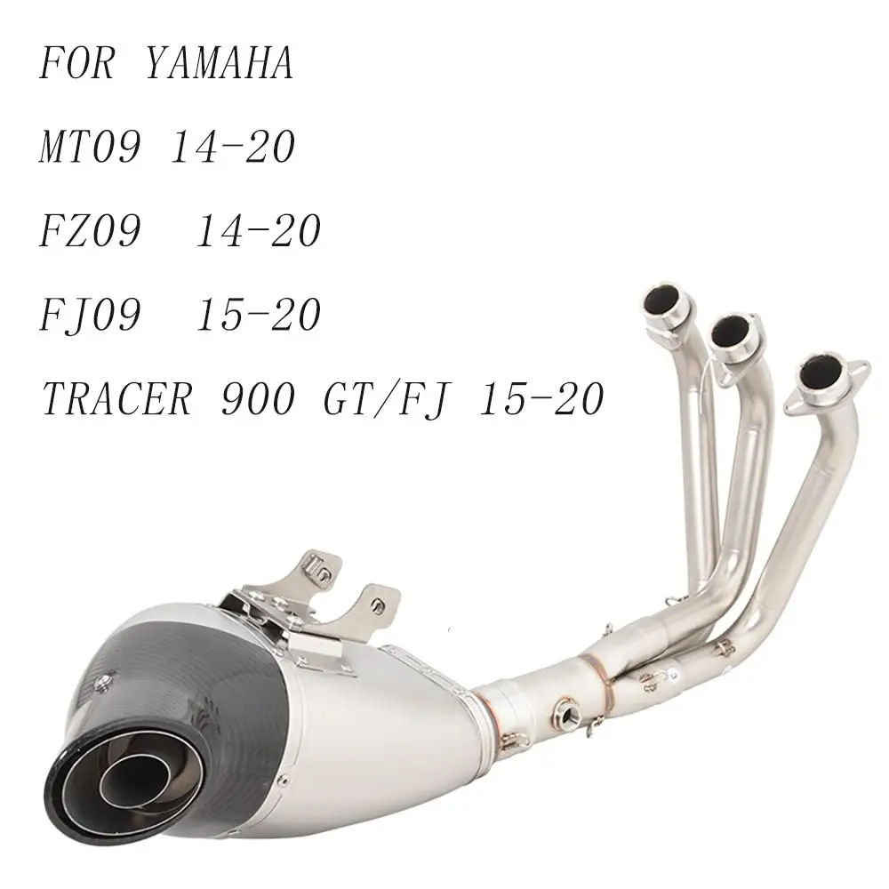 

Exhaust System For Yamaha TRACER 900 GT/FJ FJ09 15-20 Motorcycles Escape Muffler Header Mid Link Pipe Stainless Steel Slip On