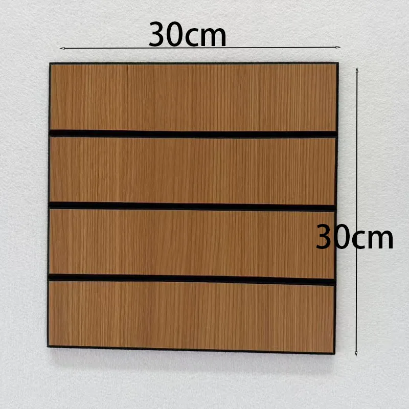 6pcs 3D Grooved Wood Grain Wall Stickers Self-Adhesive Wallpaper Luxury for Living Room Peel and Stick Wall Panels for Interior