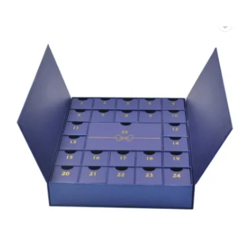 Customized queryCustom Advent Calendar Empty Luxury Cardboard Paper Gift Beauty Cosmetic Packaging Christmas Advent Calendar Box