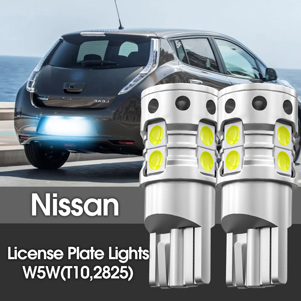 

2x светодиодные лампы номерного знака W5W T10 для Nissan Altima Frontier Maxima Quest Sentra Xterra Titan X-Trail Leaf Qashqai j10 j11