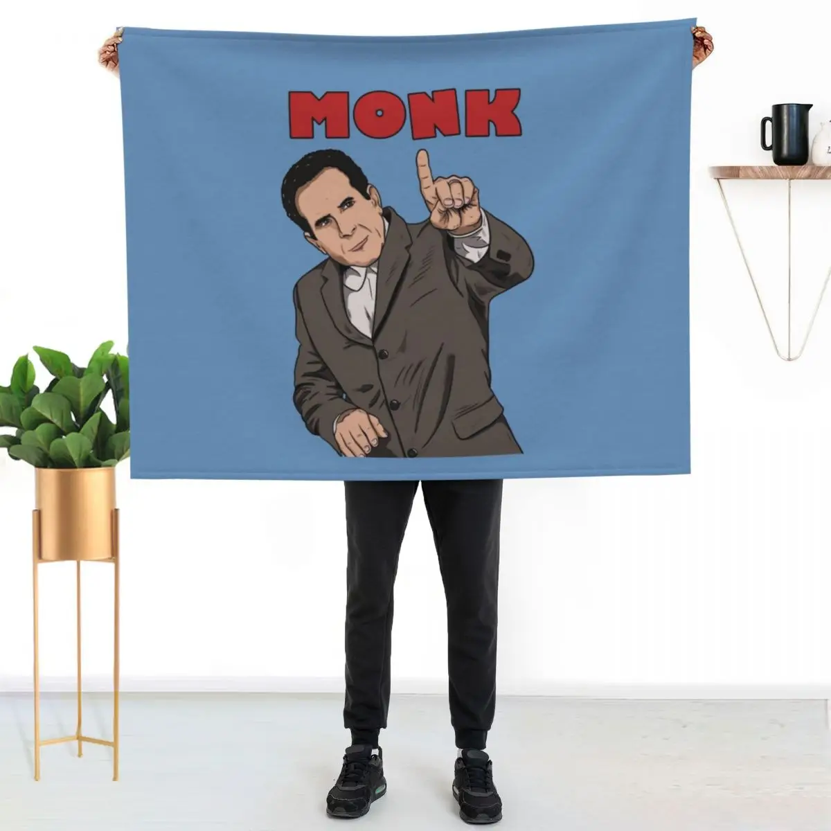 

Adrian Monk Throw Blanket Elegant Warm Throw Blanket for Hotel Home