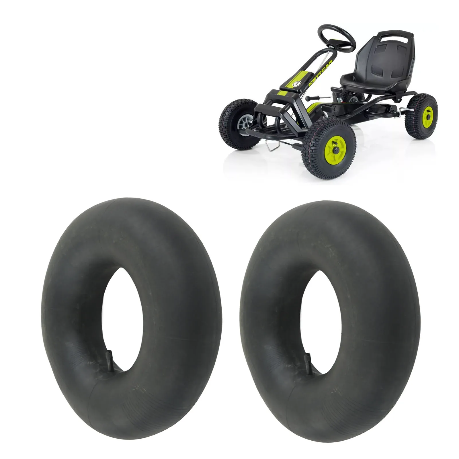 

145/70‑6 Tire Inner Tube with Straight Valve Stem Rubber for 90cc Go Karts Hand Trucks Lawn Mowers 145/70‑6 Tire Tube