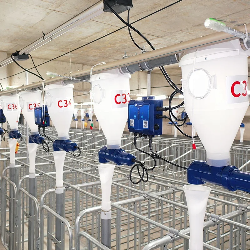 وحدة تغذية ذكية جديدة من المصنع |   نظام التغذية التلقائي البناء البلاستيكي IP67 تصنيف واي فاي مدعوم للخنازير