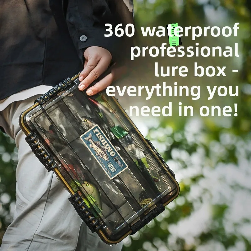 

Luya box iron plate wave crawling Mino bait large capacity giant bait box storage sea fishing