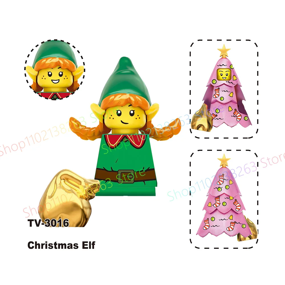 Hot ใหม่คริสต์มาสของขวัญ Grinch Snowman Holiday Elf Jack Rex Santa อิฐประกอบของเล่น Action Character Building Blocks