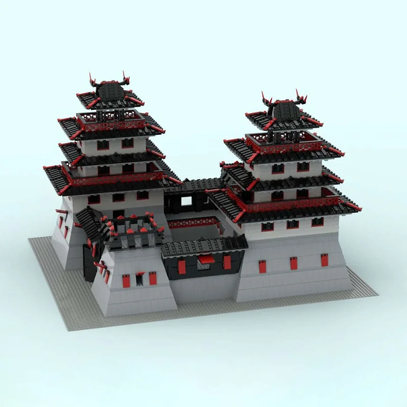 

8110PCS Moc Japanese Samurai Fortress Castle with 2 Large Towers Modular Building Bricks Construction Toy DIY Gift for Kids