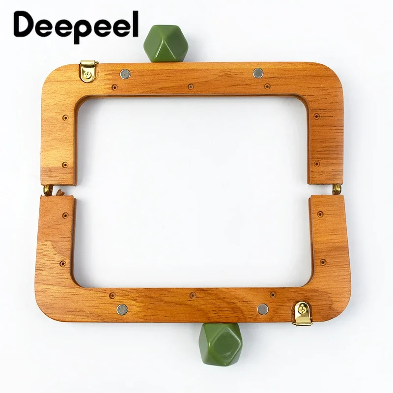 1/2/5Pcs Deepeel 20cm Wooden Bag Handle Purse Frame Clamp Handbag Woven Bags Wallet Closure Brackets DIY Handmade Accessories