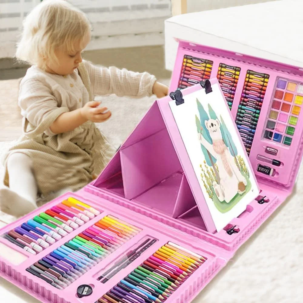 

208 Pcs Art Set Watercolor Markers Crayons Water Pen Drawing Set Artist Painting Tools For Boys Girls Birthday Gifts