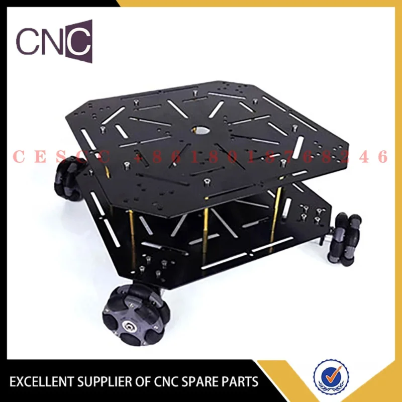 58mm/100mm omnidirectional trolley steel chassis four- drive universal wheel mobile vehicle robot omni