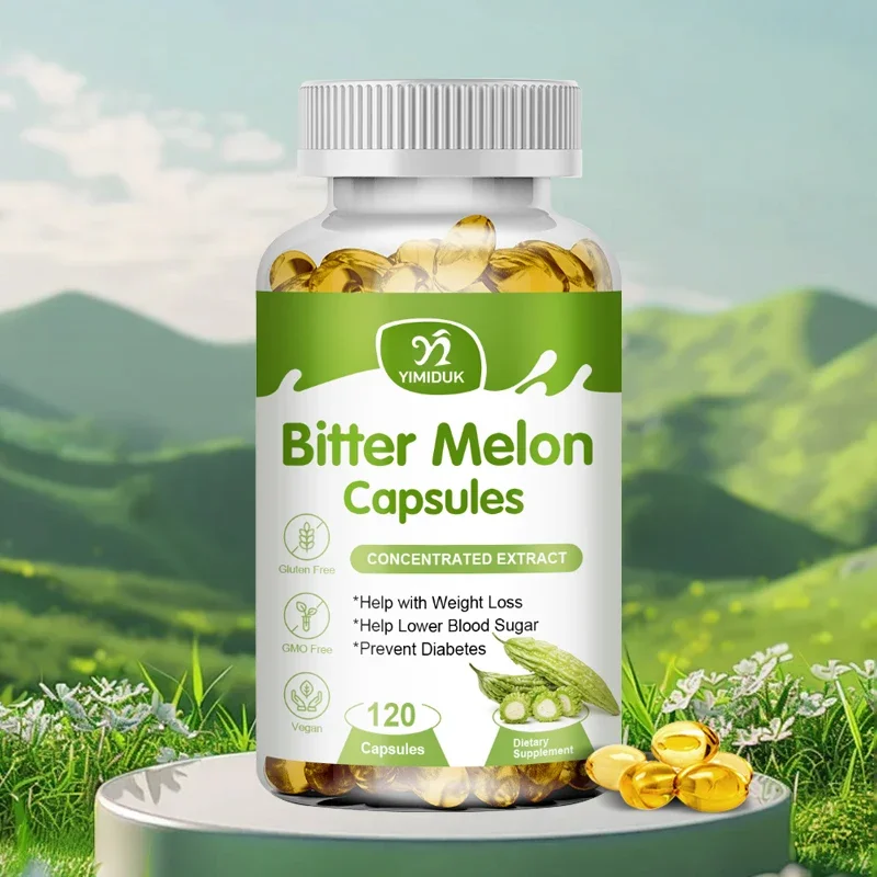 

Bitter Melon Capsules Stabilizes Blood Sugar Supports Diabetes Hypertension & Cardiovascular Health Digestion Glucose Metabolism