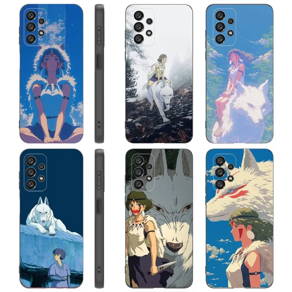 M-Mononoke H-Himes  Phone Case For Samsung Galaxy A91,A80,A73,A72 ,A71,A53A52,A32 ,A31A22,A21s,A20,Black Cover