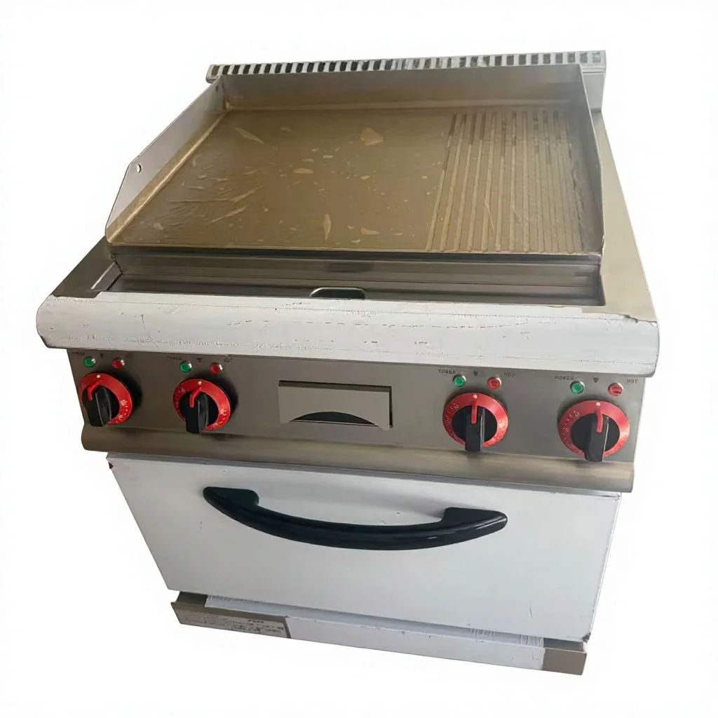 High Quality Stainless Steel 3200W Adjustable Temperature Commercial Kitchen Grills Griddle Restaurant Kebab Gas Grill Dual Zone