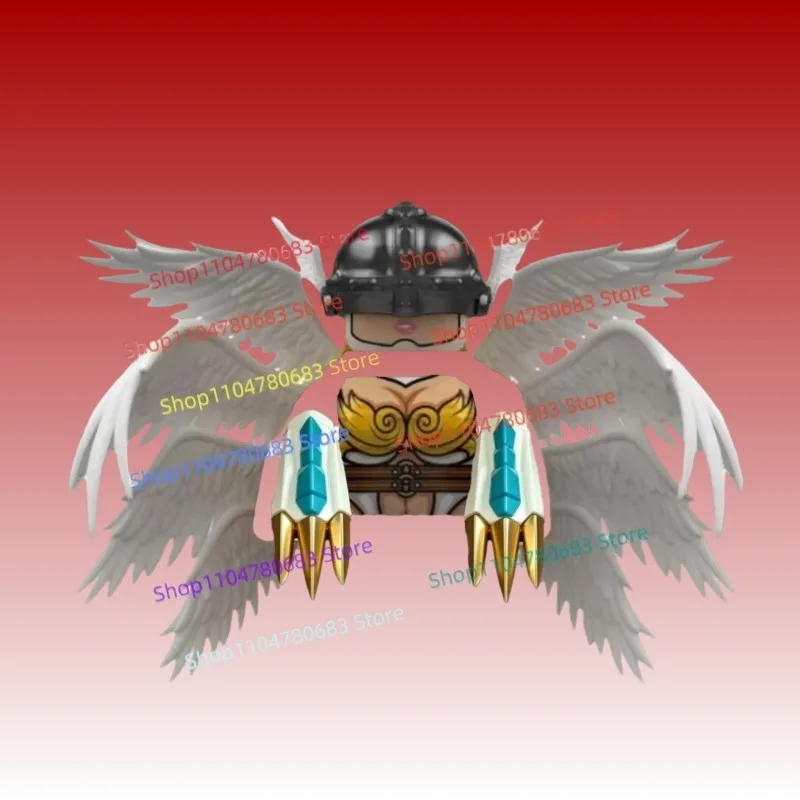 Neue MiniFigur 8-Flügel Kawaii Großengel Bausatz-Modell Ornament, Anime-Cartoon-Spielzeug, Sammlerstück Actionfigur als Weihnachtsgeschenk